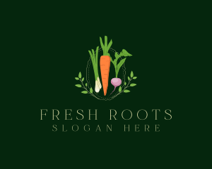 Vegetable Fresh Salad logo design