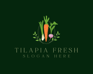 Vegetable Fresh Salad logo design