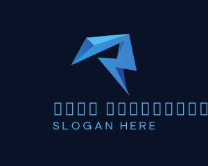 Modern - Icy Blue Letter R logo design