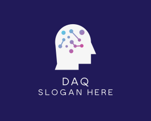 Research - Artificial Intelligence Head logo design