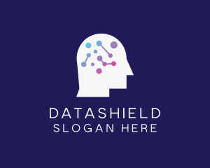 Artificial Intelligence Head logo design