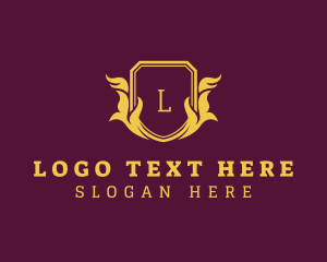 Hotel - Wreath Shield Hotel logo design