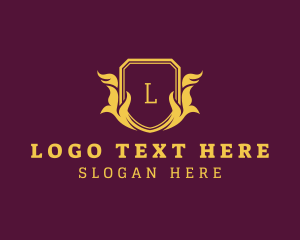 University - Wreath Shield Hotel logo design