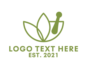 Apothecary - Green Organic Beauty Spa logo design