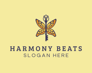 Insect - Premium Butterfly Key logo design