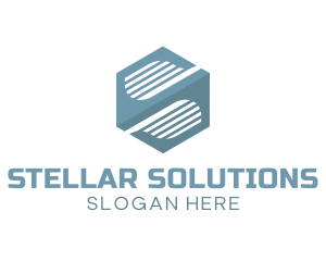 Modern Hexagon Company Letter S logo design