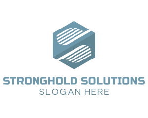 Modern Hexagon Company Letter S logo design