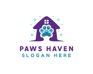 Veterinary Paw Shelter logo design