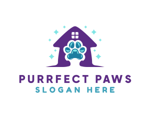 Veterinary Paw Shelter logo design