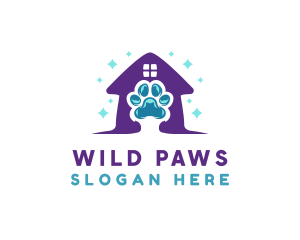 Veterinary Paw Shelter logo design