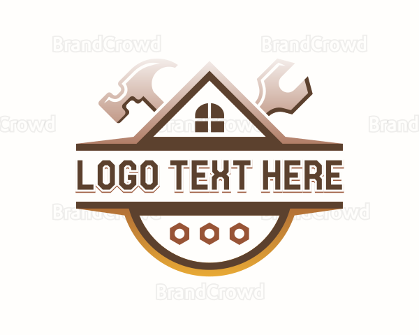 Hammer Wrench Construction Logo