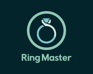 Ring - Blue Wedding Ring logo design