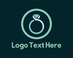 Lux - Blue Wedding Ring logo design