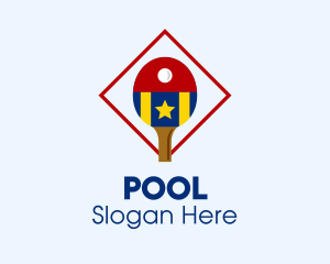 Table Tennis Star Paddle  Logo