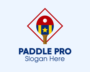 Paddle - Table Tennis Star Paddle logo design