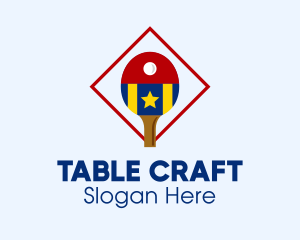 Table - Table Tennis Star Paddle logo design