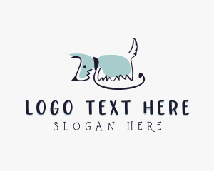 Dog Grooming - Terrier Dog Leash logo design