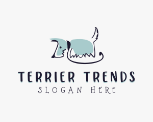 Terrier Dog Leash logo design