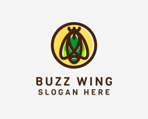 Cicada Insect Bug logo design
