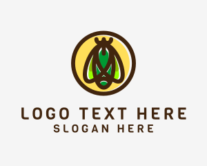 Stroke - Cicada Insect Bug logo design