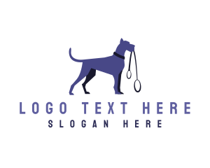 Siberian Husky - Pet Dog Leash logo design
