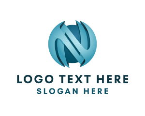 Software - Cyber Sphere Letter N logo design