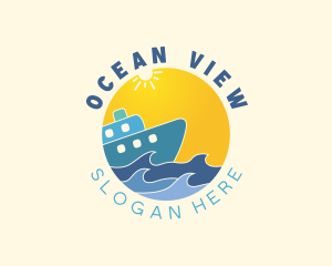 Sunny Cruise Vacation Travel logo design