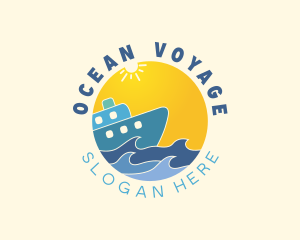 Sunny Cruise Vacation Travel logo design