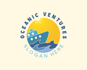 Sunny Cruise Vacation Travel logo design