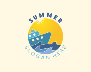 Sunny Cruise Vacation Travel logo design