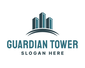 Tower Building Real Estate logo design