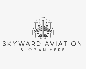 Plane Aircraft Aviation  logo design