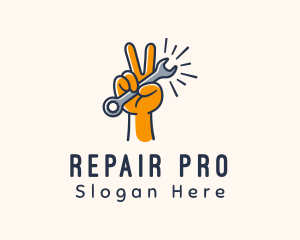 Wrench Repair Fix logo design