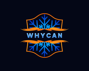 HVAC Snowflake Flame Logo