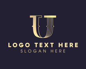Gold Interior Design Firm Logo