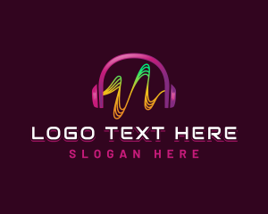 Recording - Sound Headset Music logo design