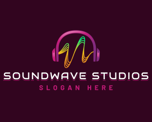 Recording - Sound Headset Music logo design