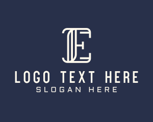 Lettering - Technology Industry Letter E logo design