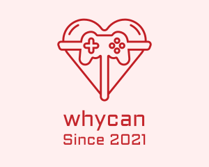 Arcade - Minimalist Heart Gamer logo design