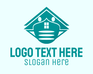 Roof - Face Mask House logo design