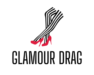 Drag - Stripe Stockings Female Boutique logo design