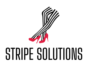 Stripe Stockings Female Boutique logo design