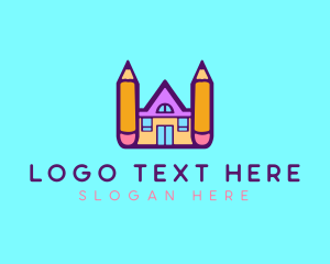 Study - School Learning Pencil logo design