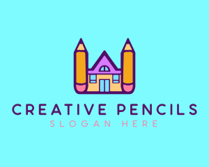 School Learning Pencil logo design