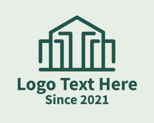Rental - Simple Green House logo design