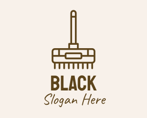 Brown Cleaning Broom  Logo