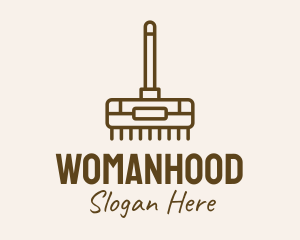 Brown Cleaning Broom  Logo