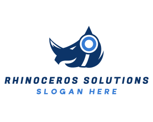 Rhinoceros - DJ Rhino Headphones logo design