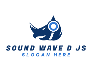 Dj - DJ Rhino Headphones logo design