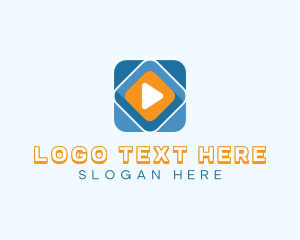 Studio - Multimedia Play Button logo design